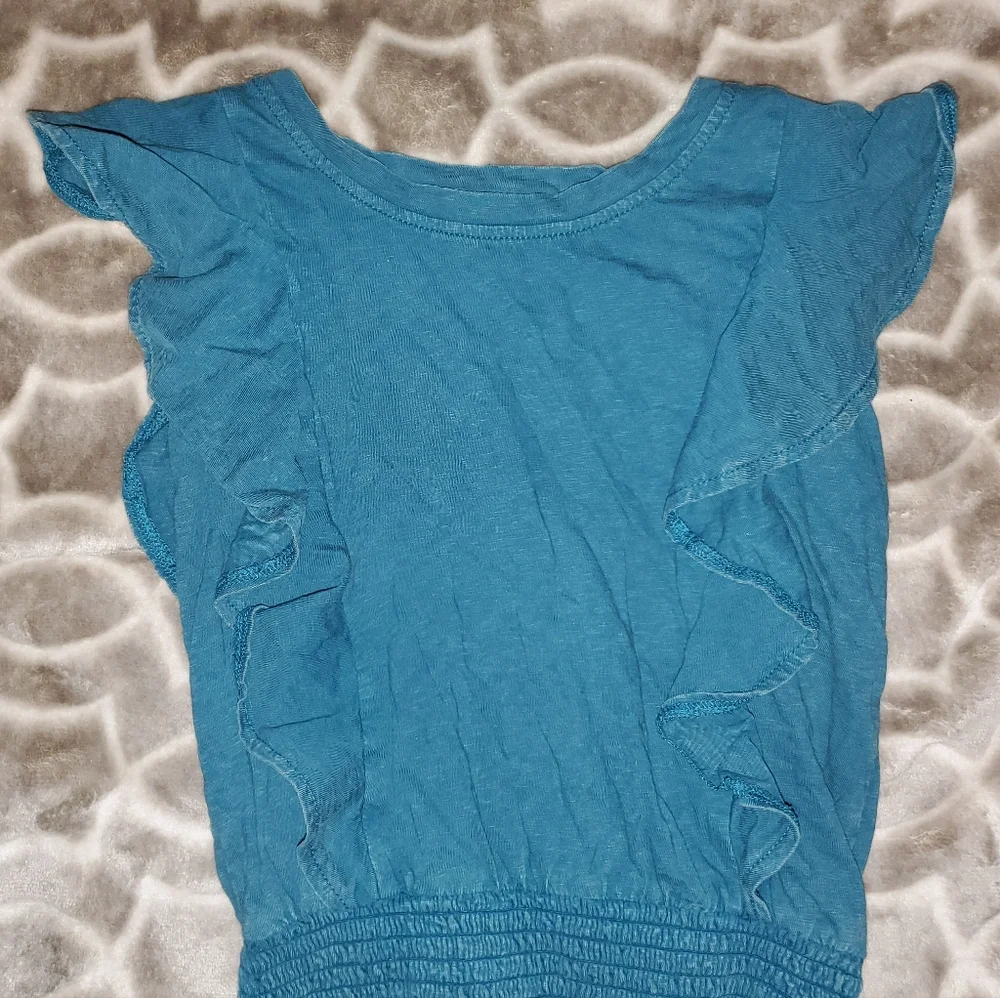 5 for $25 | Justice Ruffle Cap Sleeve Faded Top
